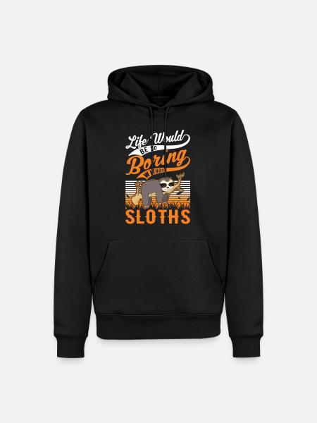 Sloth Gift Sloth - Men’s Premium Organic Hoodie - black