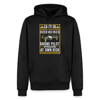 À l’attention de : Drones pilotes de drones révisés - Sweat à capuche Premium bio Homme - noir - Devant - Nico (187cm)