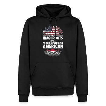 Irakischer amerikanischer Patriot USA Gewachsener - Männer Premium Bio Hoodie - Schwarz - Vorne - Nico (187cm)