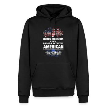 Hondurien American Patriot États-Unis - Sweat à capuche Premium bio Homme - noir - Devant - Nico (187cm)
