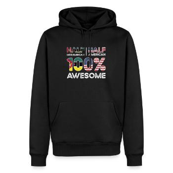 Mosambikanisch Amerikanischer Patriot USA - Männer Premium Bio Hoodie - Schwarz - Vorne - Nico (187cm)