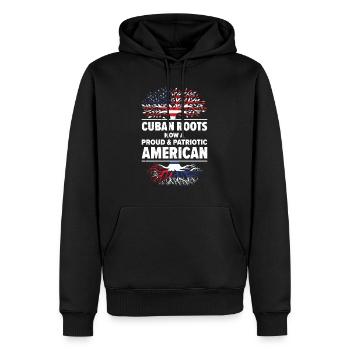 Kubanischer amerikanischer Patriot USA - Männer Premium Bio Hoodie - Schwarz - Vorne - Nico (187cm)