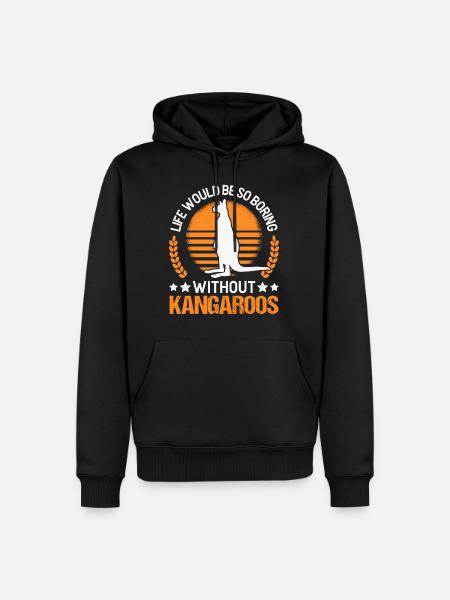 Australisches Känguru Australien Kangaroo - Männer Premium Bio Hoodie - Schwarz
