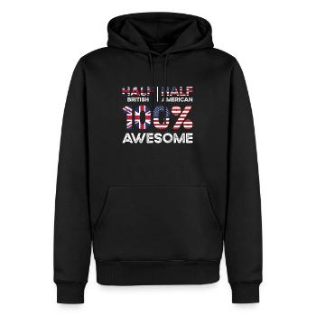 British American Patriot États-Unis cultivé - Sweat à capuche Premium bio Homme - noir - Devant - Nico (187cm)