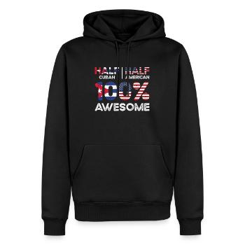 Kubanischer amerikanischer Patriot USA - Männer Premium Bio Hoodie - Schwarz - Vorne - Nico (187cm)