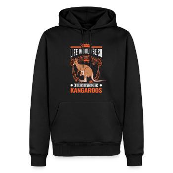 Kangourou d’Australie Kangourou d’Australie - Sweat à capuche Premium bio Homme - noir - Devant - Nico (187cm)