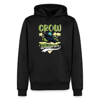 Chuchoteurs de corbeaux Corbeau Crow Crow éleveur de corbeaux - Sweat à capuche Premium bio Homme - noir - Devant - Nico (187cm)