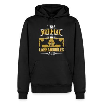 Labradoodle Dog Owner Gift - Men’s Premium Organic Hoodie - black - Front - Nico (187cm)