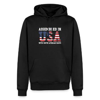 Südafrikanischer amerikanischer Patriot USA - Männer Premium Bio Hoodie - Schwarz - Vorne - Nico (187cm)