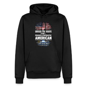 Uruguayen American Patriot USA cultivé - Sweat à capuche Premium bio Homme - noir - Devant - Nico (187cm)