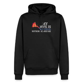 Nichts macht mir Angst Meine Frau ist Eritreerin - Männer Premium Bio Hoodie - Schwarz - Vorne - Nico (187cm)