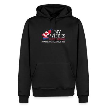 Nichts macht mir Angst Meine Frau ist Nordkorea - Männer Premium Bio Hoodie - Schwarz - Vorne - Nico (187cm)