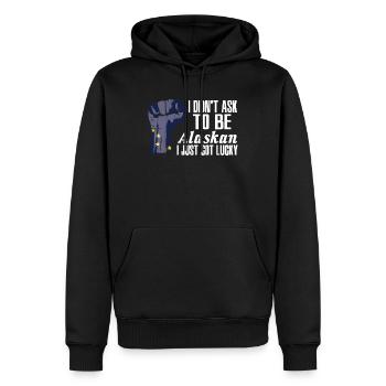 Alaska Amerikaner US-Patriot USA Gewachsen Alaska - Männer Premium Bio Hoodie - Schwarz - Vorne - Nico (187cm)