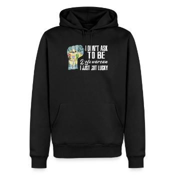 Delawareaner Amerikaner US-Patriot USA Gewachsen - Männer Premium Bio Hoodie - Schwarz - Vorne - Nico (187cm)