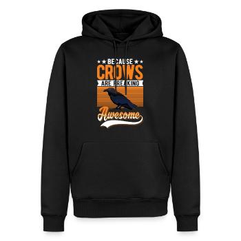 Because Crows are freaking awesome Krähe - Männer Premium Bio Hoodie - Schwarz - Vorne - Nico (187cm)