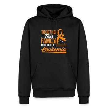 Épingles de sensibilisation à la leucémie Ruban de cancer de la leucémie - Sweat à capuche Premium bio Homme - noir - Devant - Nico (187cm)