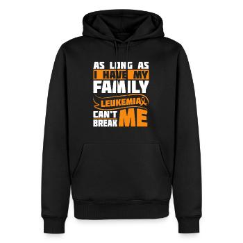 Boucle du cancer du sang du Mois de la sensibilisation à la leucémie - Sweat à capuche Premium bio Homme - noir - Devant - Nico (187cm)