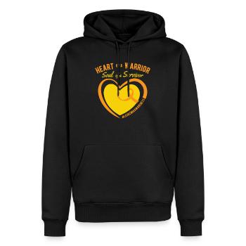 Boucle leucémie Semaine de sensibilisation à la leucémie - Sweat à capuche Premium bio Homme - noir - Devant - Nico (187cm)