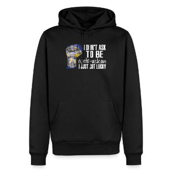 Nebraska Amerikaner US-Patriot USA Gewachsen - Männer Premium Bio Hoodie - Schwarz - Vorne - Nico (187cm)
