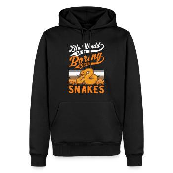Propriétaires de serpents Amoureux des serpents - Sweat à capuche Premium bio Homme - noir - Devant - Nico (187cm)