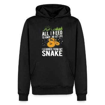 Propriétaires de serpents Amoureux des serpents - Sweat à capuche Premium bio Homme - noir - Devant - Nico (187cm)