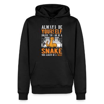 Always Be Yourself Snake Schlange - Männer Premium Bio Hoodie - Schwarz - Vorne - Nico (187cm)