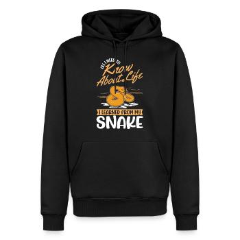 Propriétaires de serpents Amoureux des serpents - Sweat à capuche Premium bio Homme - noir - Devant - Nico (187cm)