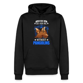 Pangolin Geschenk Schuppentier - Männer Premium Bio Hoodie - Schwarz - Vorne - Nico (187cm)