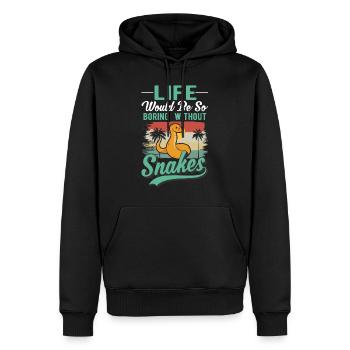 Propriétaires de serpents Amoureux des serpents - Sweat à capuche Premium bio Homme - noir - Devant - Nico (187cm)