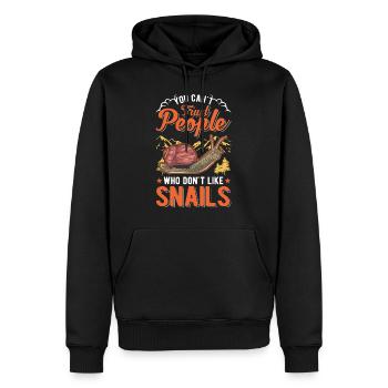 Snail Gift Vineyard Snail - Men’s Premium Organic Hoodie - black - Front - Nico (187cm)