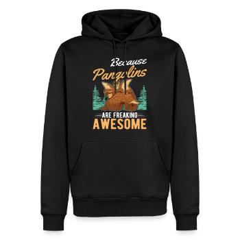 Pangolin Geschenk Schuppentier - Männer Premium Bio Hoodie - Schwarz - Vorne - Nico (187cm)