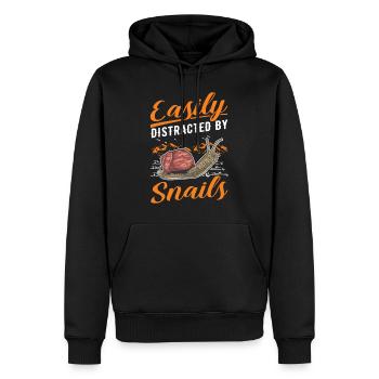 Schnecke Geschenk Weinbergschnecke - Männer Premium Bio Hoodie - Schwarz - Vorne - Nico (187cm)