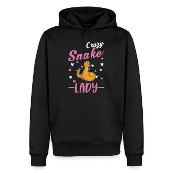 Verrückte Schlangen Frau - Männer Premium Bio Hoodie - Schwarz - Vorne - Nico (187cm)