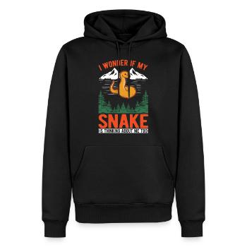Schlangen Besitzer Kornnatter Natter - Männer Premium Bio Hoodie - Schwarz - Vorne - Nico (187cm)