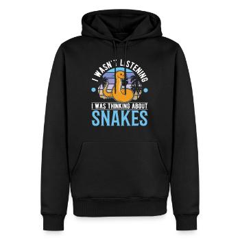 Propriétaires de serpents Amoureux des serpents - Sweat à capuche Premium bio Homme - noir - Devant - Nico (187cm)