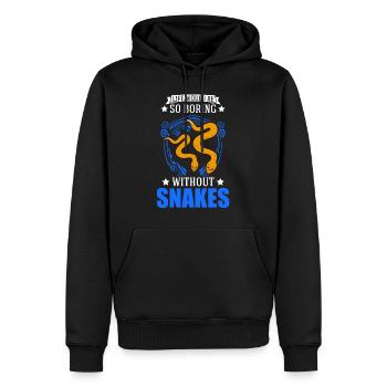 Propriétaires de serpents Amoureux des serpents - Sweat à capuche Premium bio Homme - noir - Devant - Nico (187cm)