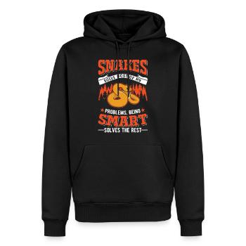 Schlangen Besitzer Kornnatter Natter - Männer Premium Bio Hoodie - Schwarz - Vorne - Nico (187cm)