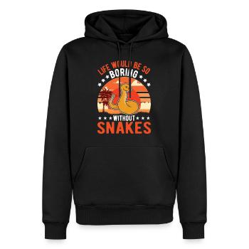 Propriétaires de serpents Amoureux des serpents - Sweat à capuche Premium bio Homme - noir - Devant - Nico (187cm)