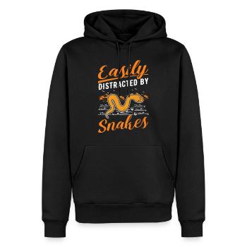 Schlangen Besitzer Kornnatter Natter - Männer Premium Bio Hoodie - Schwarz - Vorne - Nico (187cm)
