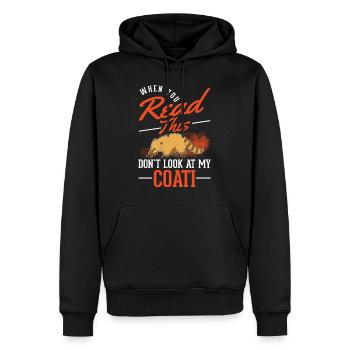 Nasenbär Geschenk Rüsselbär Coati - Männer Premium Bio Hoodie - Schwarz - Vorne - Nico (187cm)