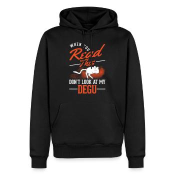 Degu Geschenk Strauchratte Walddegu - Männer Premium Bio Hoodie - Schwarz - Vorne - Nico (187cm)