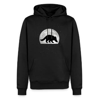 Coati Moon Coati - Sweat à capuche Premium bio Homme - noir - Devant - Nico (187cm)