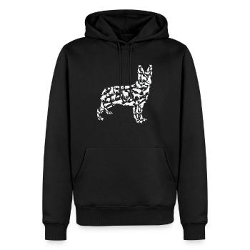 Golden Retriever Hund Golden Retriever Silhouette - Männer Premium Bio Hoodie - Schwarz - Vorne - Nico (187cm)