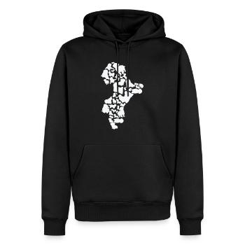 Shih Tzu Chien Maman Shih Tzu Papa - Sweat à capuche Premium bio Homme - noir - Devant - Nico (187cm)