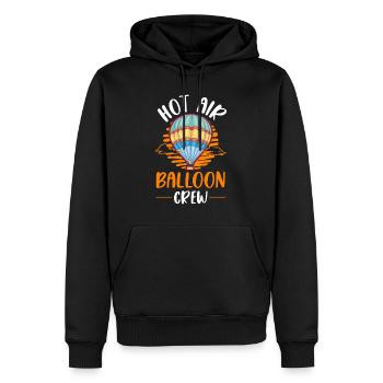 Équipage de montgolfière Vol en montgolfière - Sweat à capuche Premium bio Homme - noir - Devant - Nico (187cm)