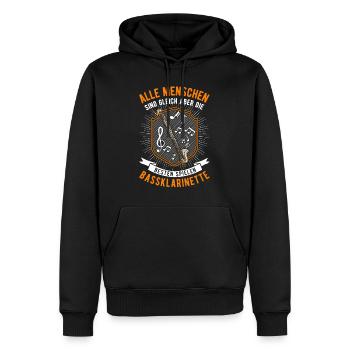 Bassklarinette Geschenk Bassklarinettist - Männer Premium Bio Hoodie - Schwarz - Vorne - Nico (187cm)