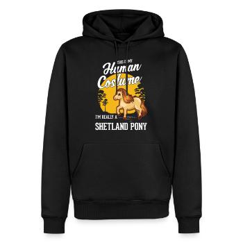 Shetland Pony Kostüm Geschenk Shetty - Männer Premium Bio Hoodie - Schwarz - Vorne - Nico (187cm)