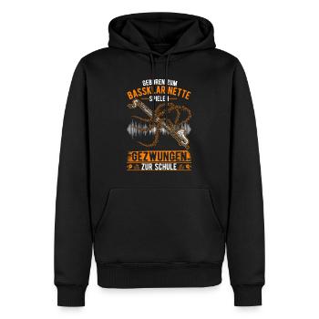 Bassklarinette Geschenk Bassklarinettist - Männer Premium Bio Hoodie - Schwarz - Vorne - Nico (187cm)