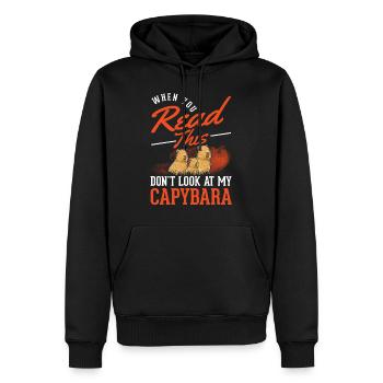 Capybara Gift Capibara Capybara - Men’s Premium Organic Hoodie - black - Front - Nico (187cm)