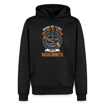 Bassklarinette Geschenk Bassklarinettist - Männer Premium Bio Hoodie - Schwarz - Vorne - Nico (187cm)